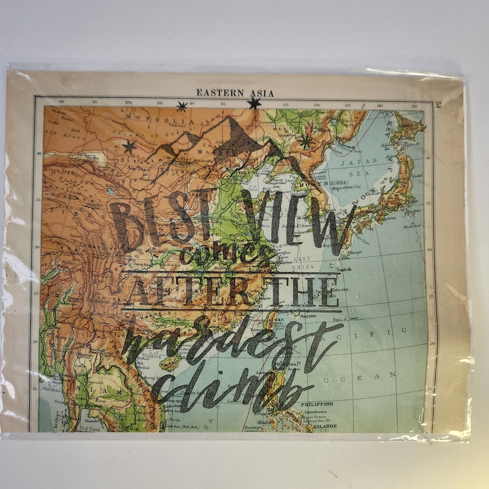 Inspirational Map Art Print